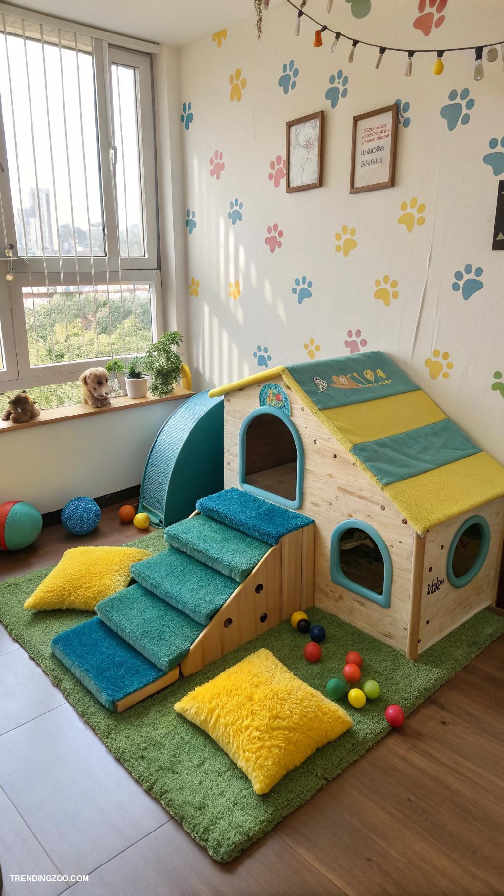 puppy area indoor ideas Install a puppy climbing structure