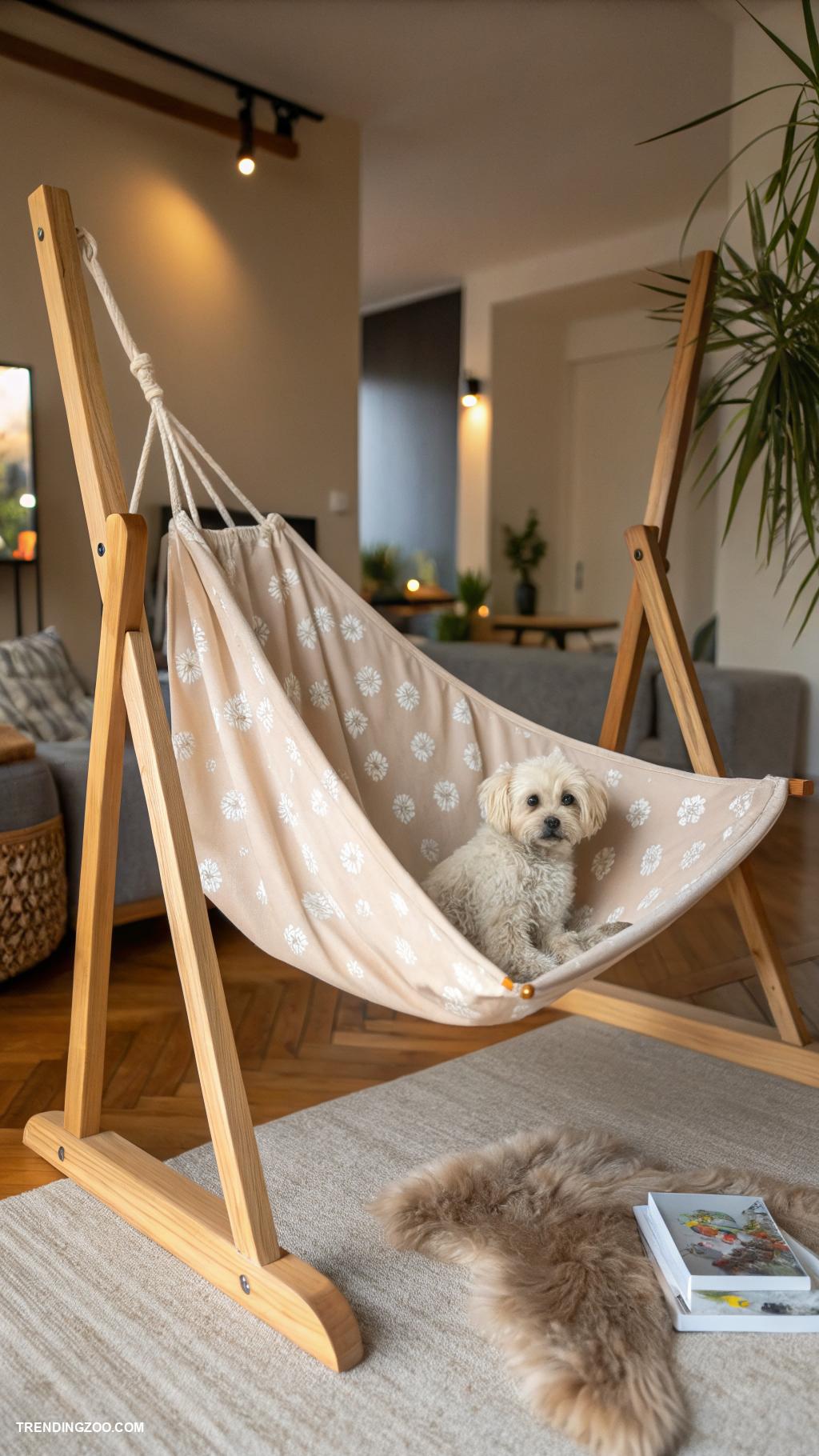 aesthetic dog bed Indoor hammock for small dogs