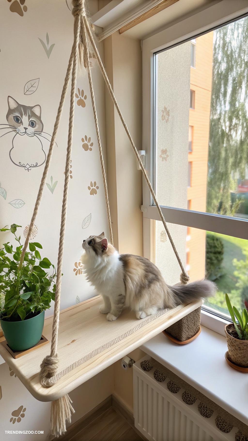 cat area in house Hanging shelves for climbing fun