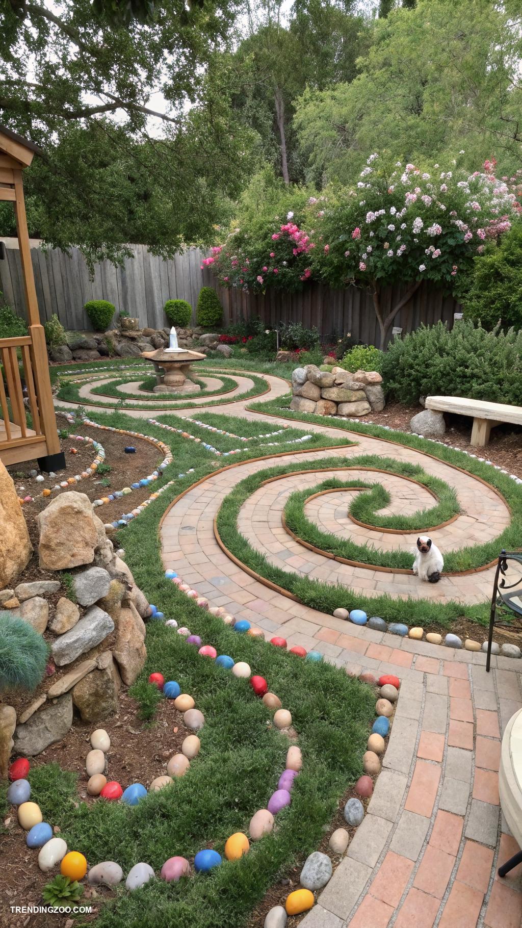 cat outside enclosure Cat friendly outdoor maze with pathways