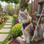 cat outside enclosure Leash training for outdoor adventures