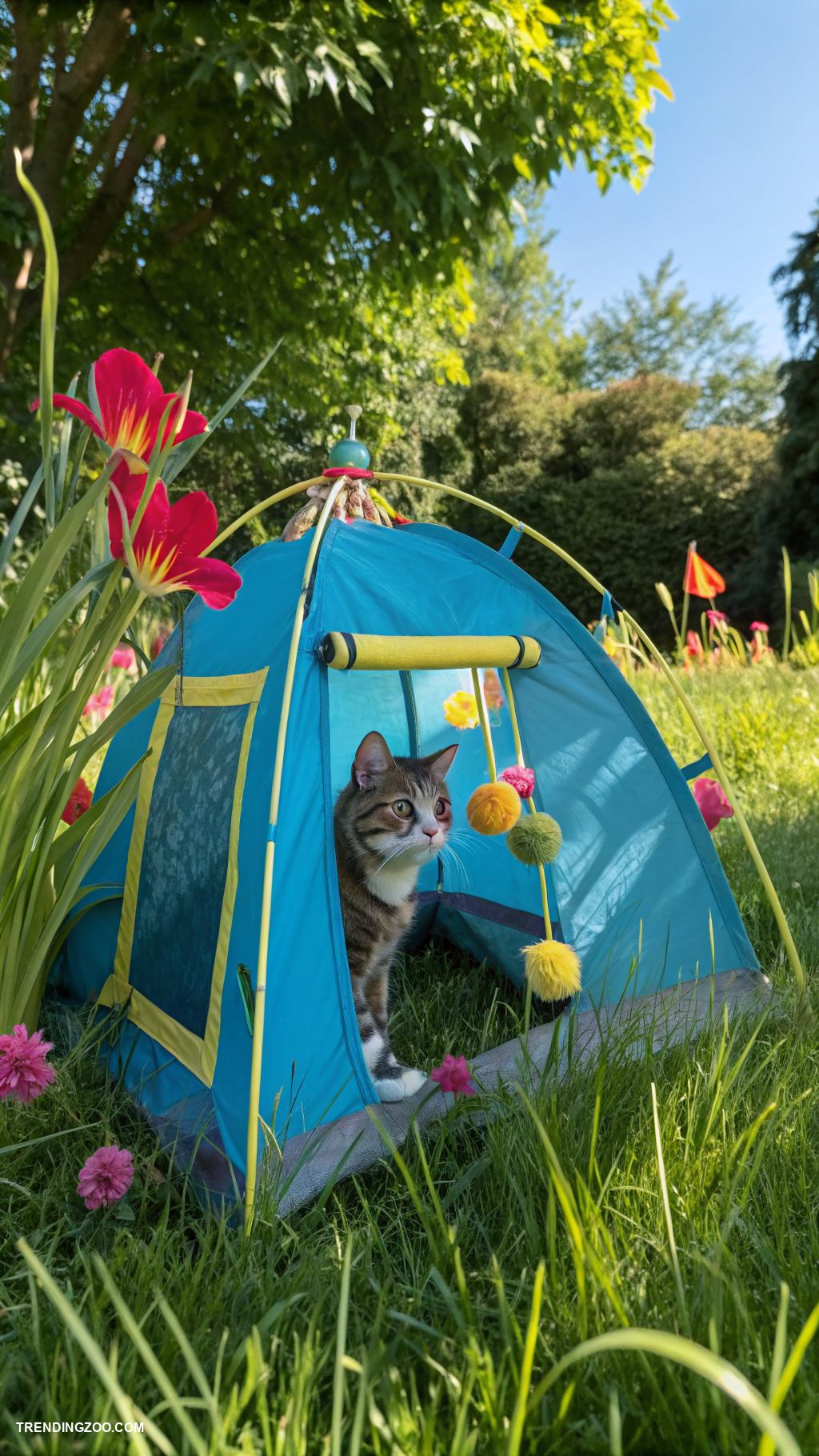 cat outside enclosure Outdoor cat tent for safe playtime