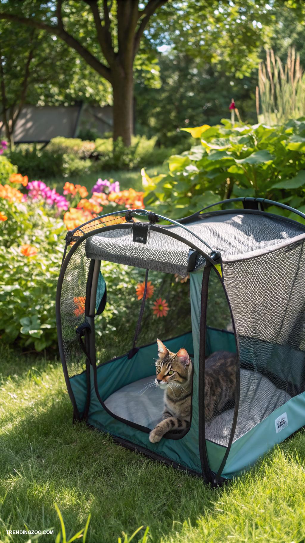 cat outside enclosure Portable playpen for supervised outings