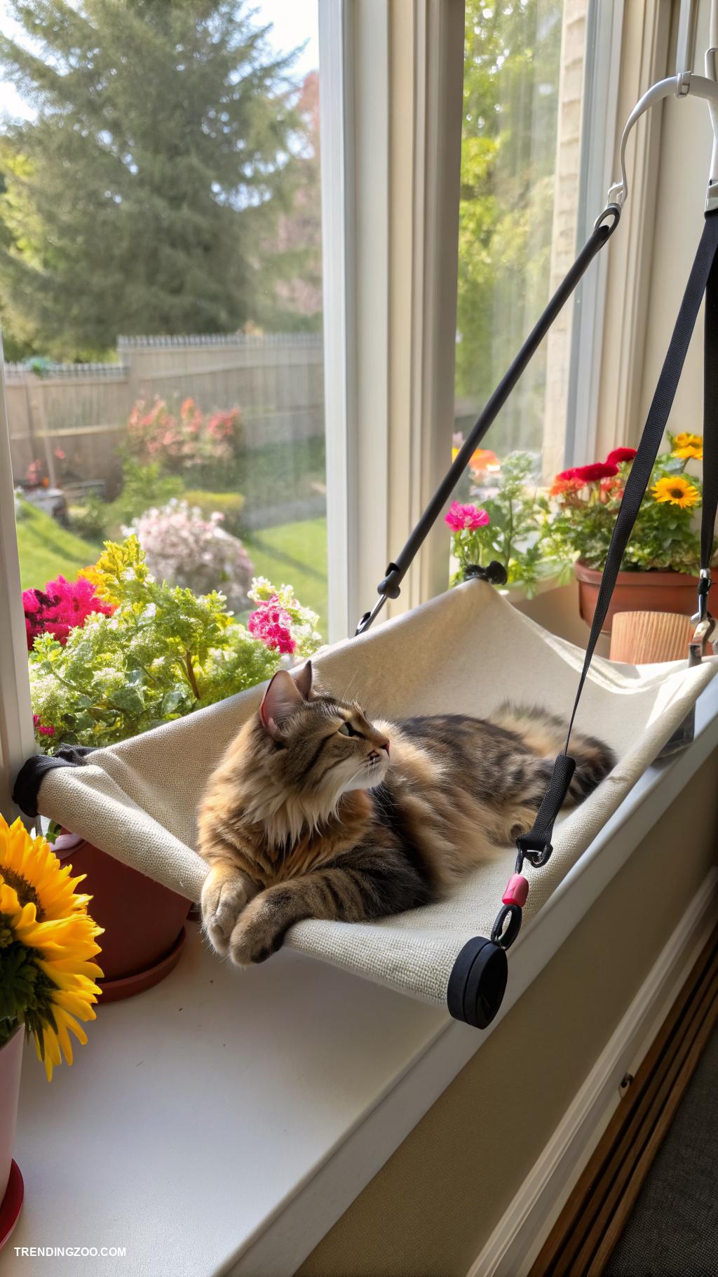 cat window hammock ideas Attach securely to prevent accidents