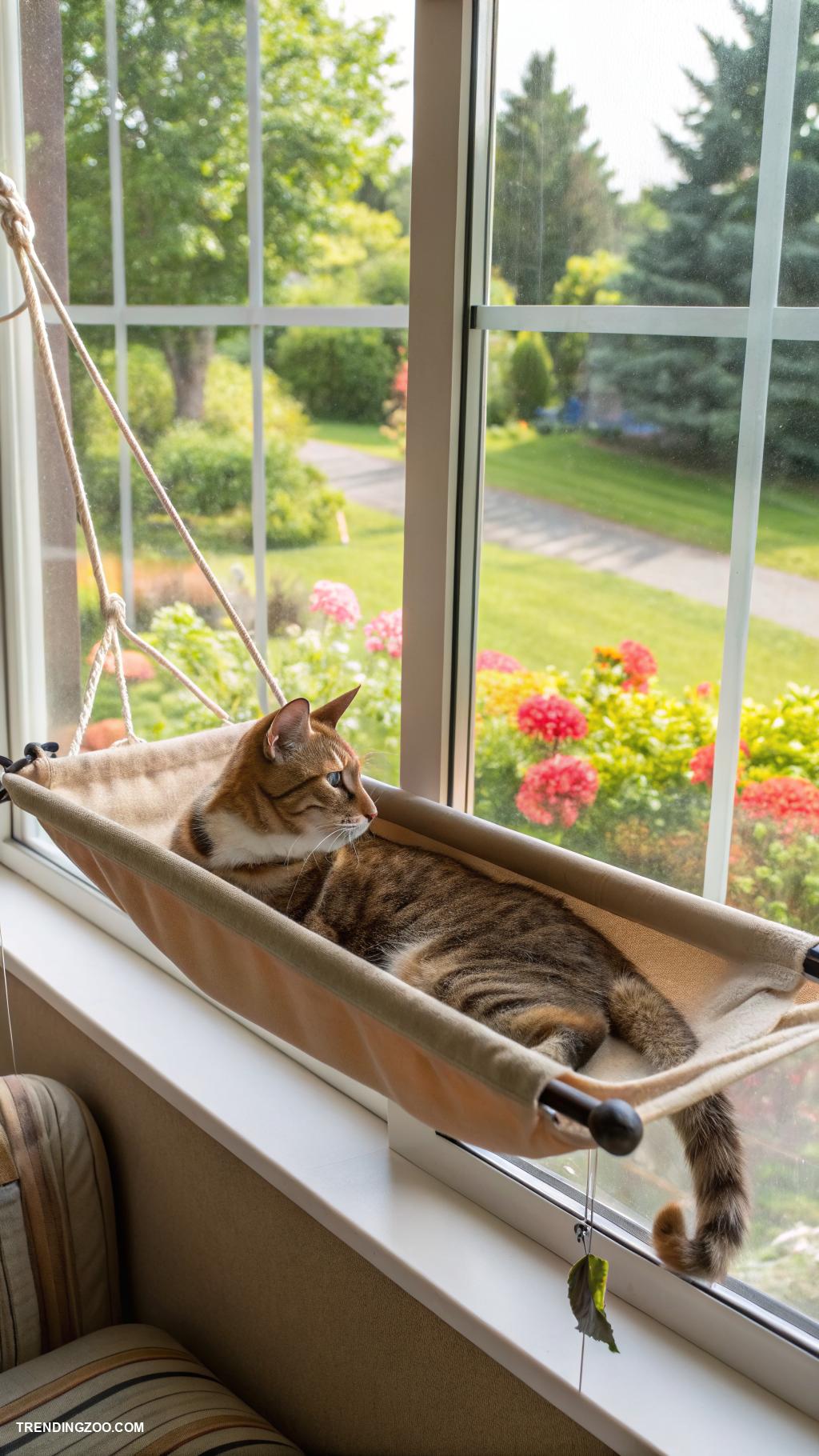 cat window hammock ideas Attach to window with strong suction cups