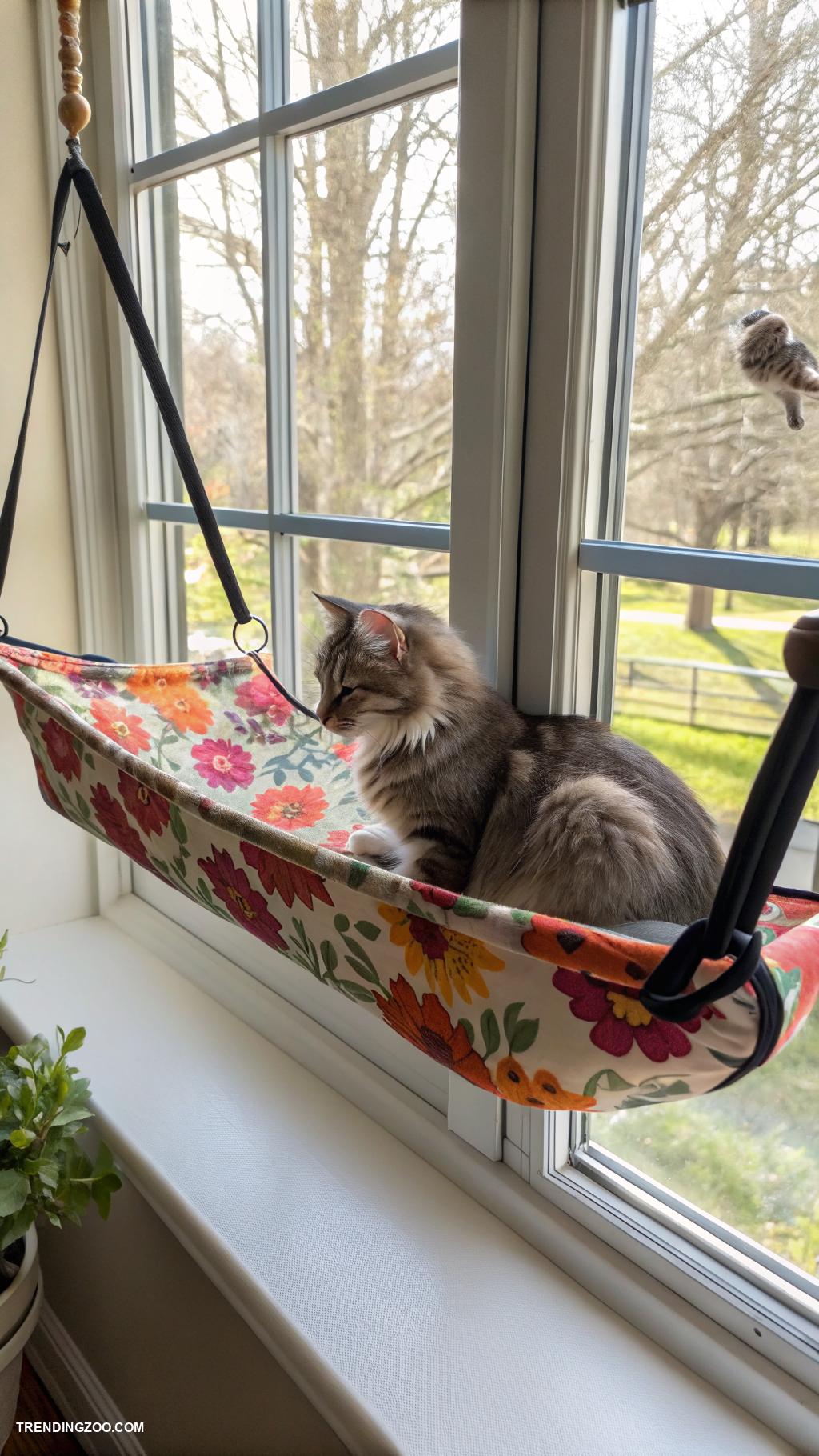 cat window hammock ideas Include removable washable covers