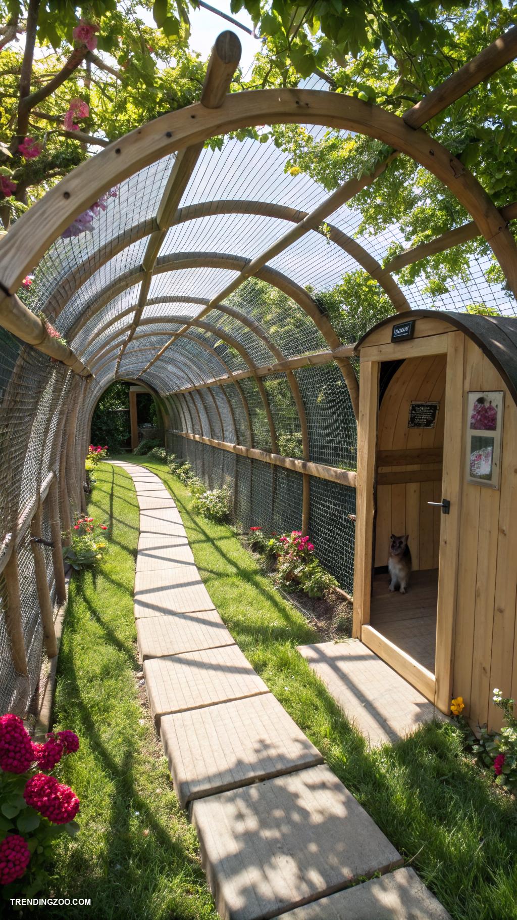 diy cat home Catio tunnel for outdoor exploration