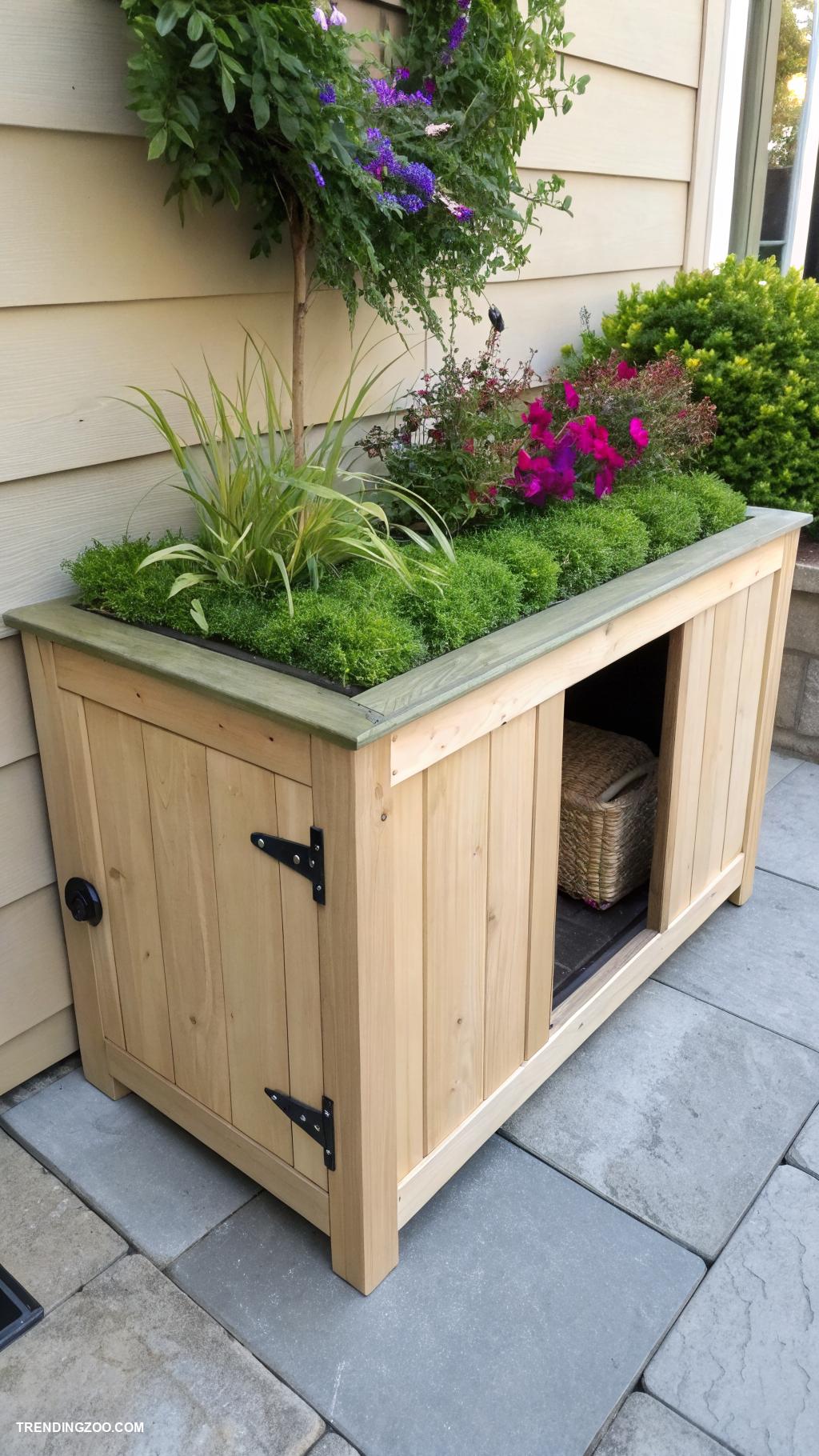 diy litter box hideaway Customized planter box for stylish concealment