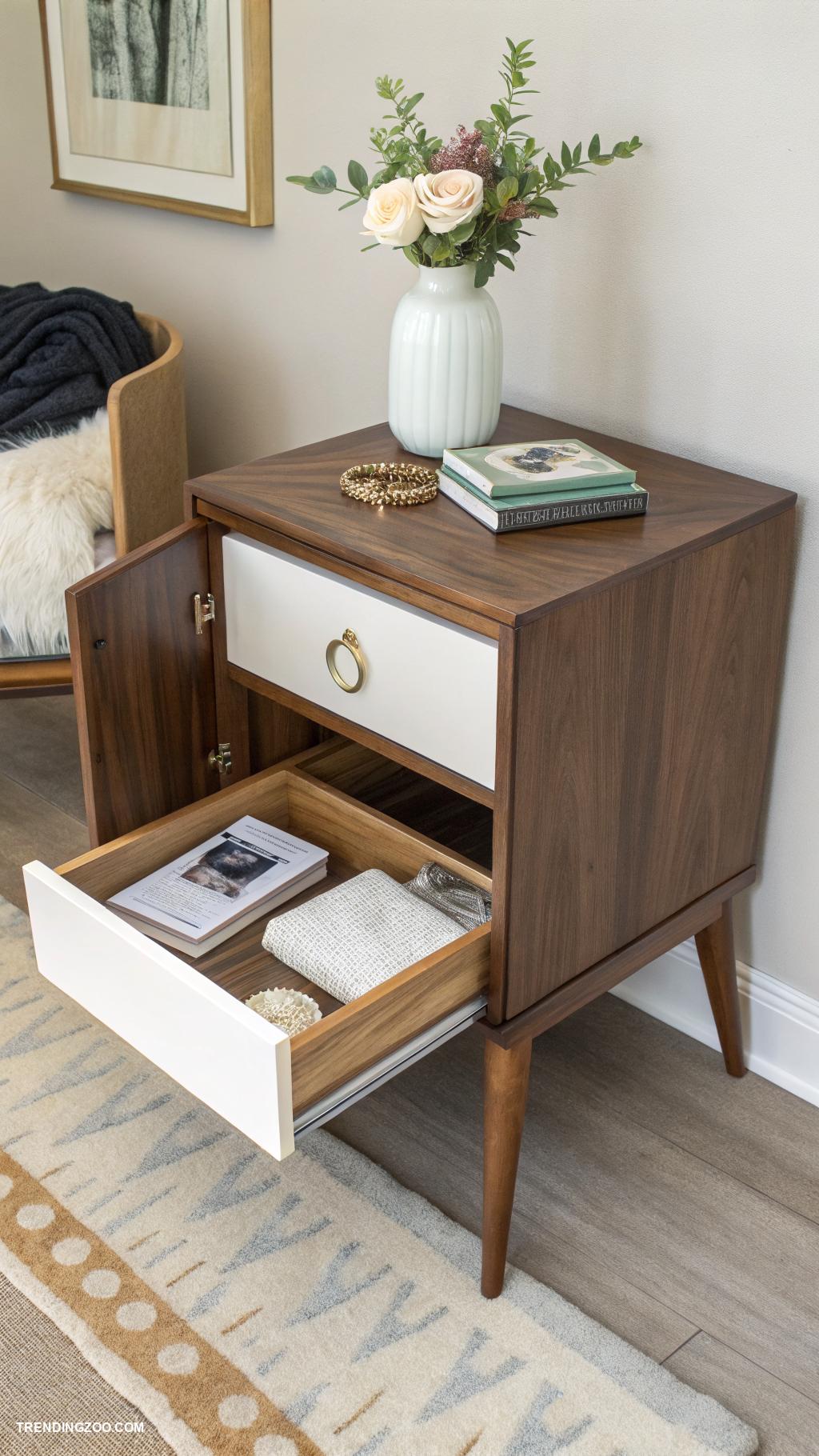 diy litter box hideaway End table with a hidden litter space