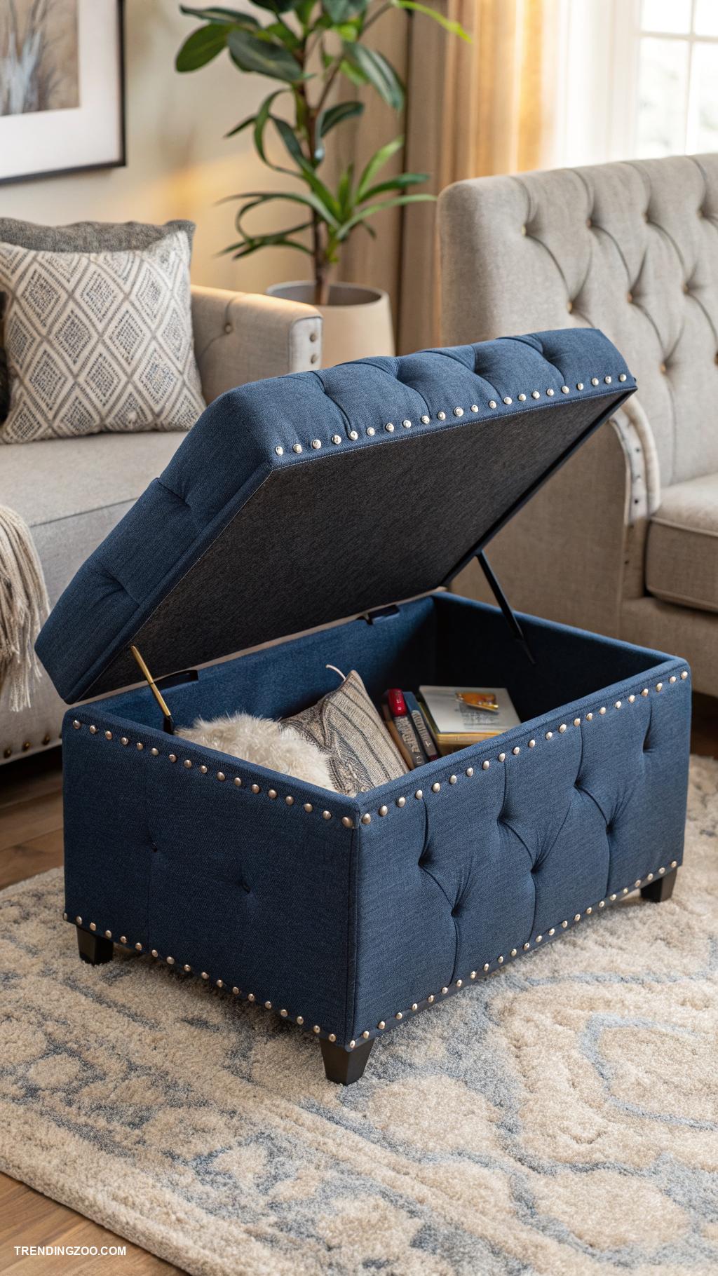 diy litter box hideaway Storage ottoman for discreet litter box