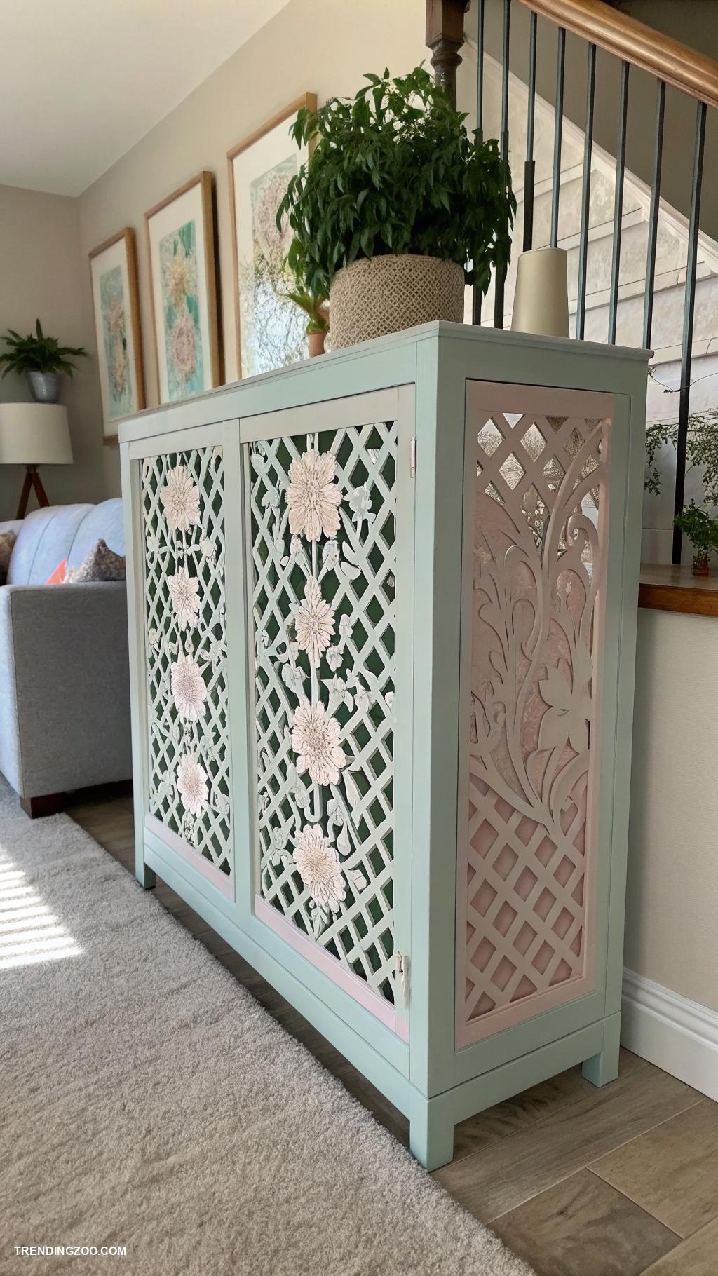 diy litter box hideaway Stylish decorative screen to hide litter box