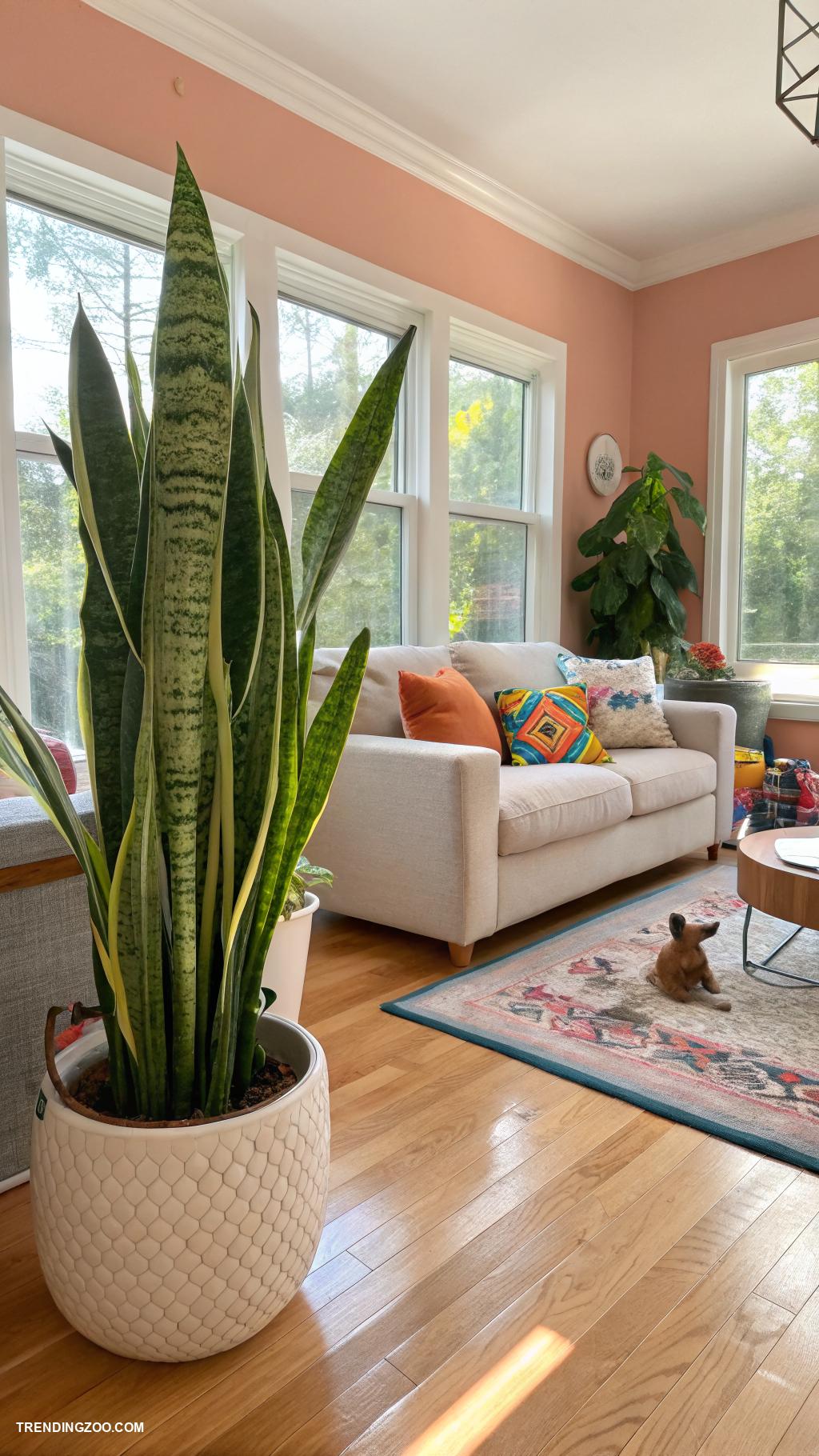 dog friendly living room ideas Indoor safe plants for decor