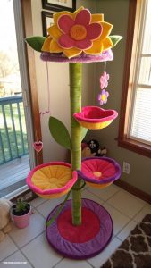 flower cat trees Flower shaped multi level cat tree