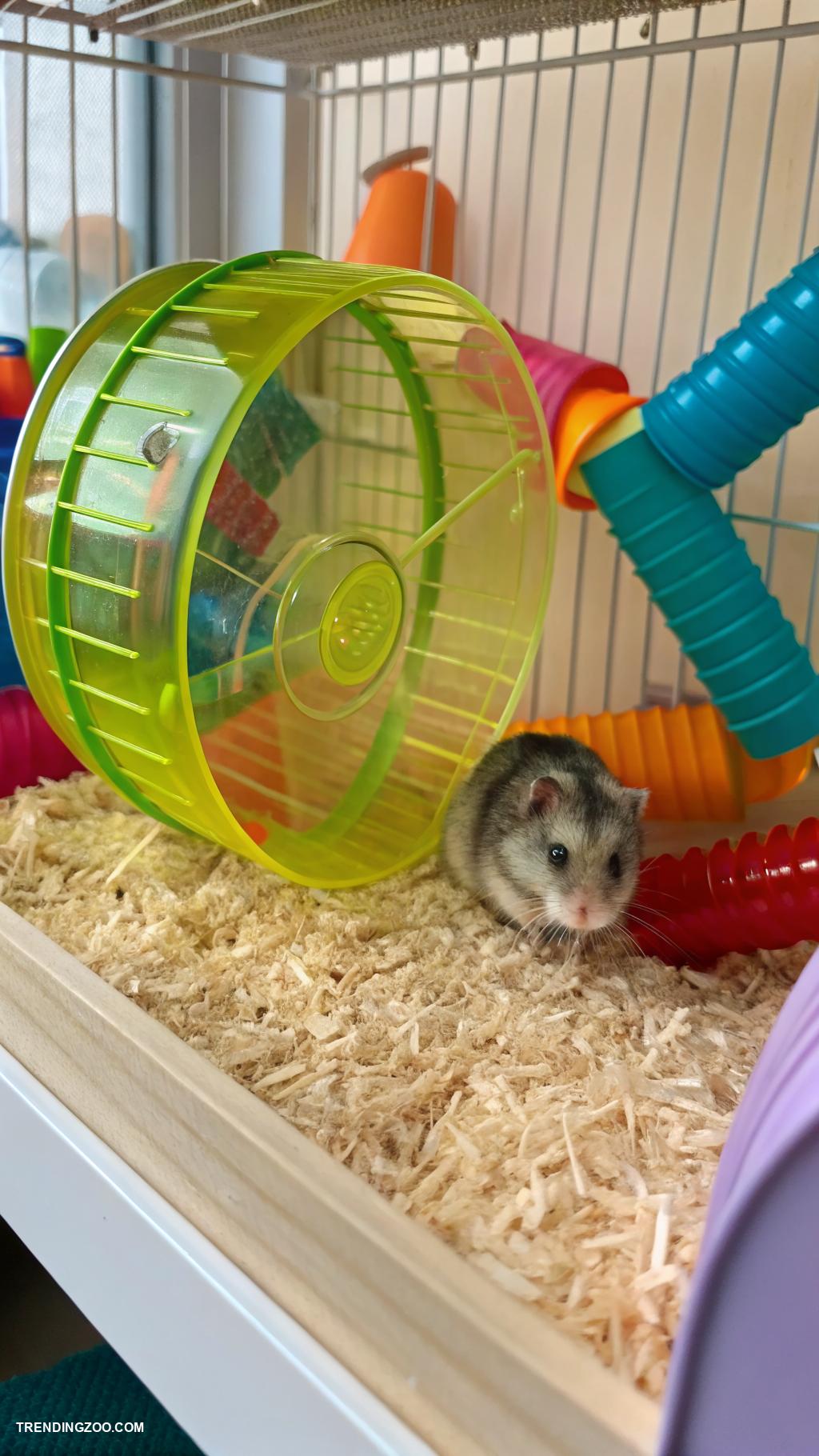 hamster enclosure ideas Playground enclosure with exercise wheel