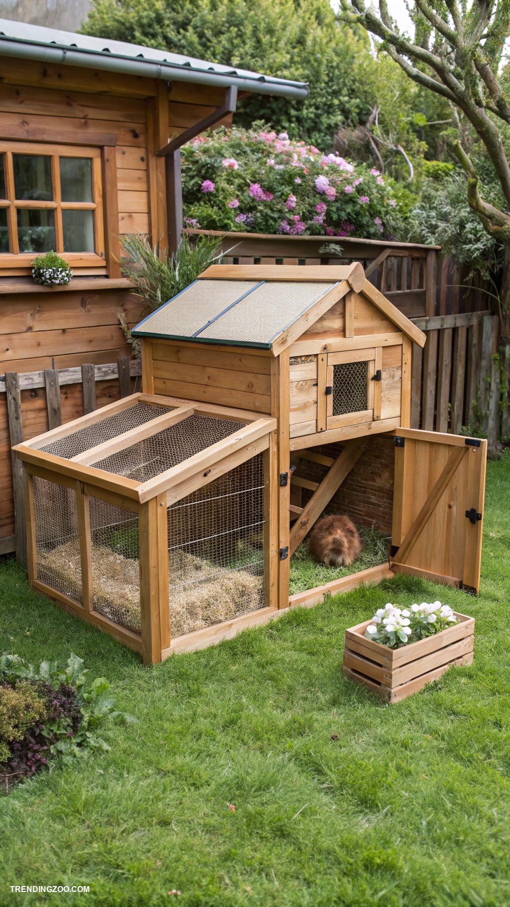 rabbit hutch ideas Eco friendly wooden rabbit hutch