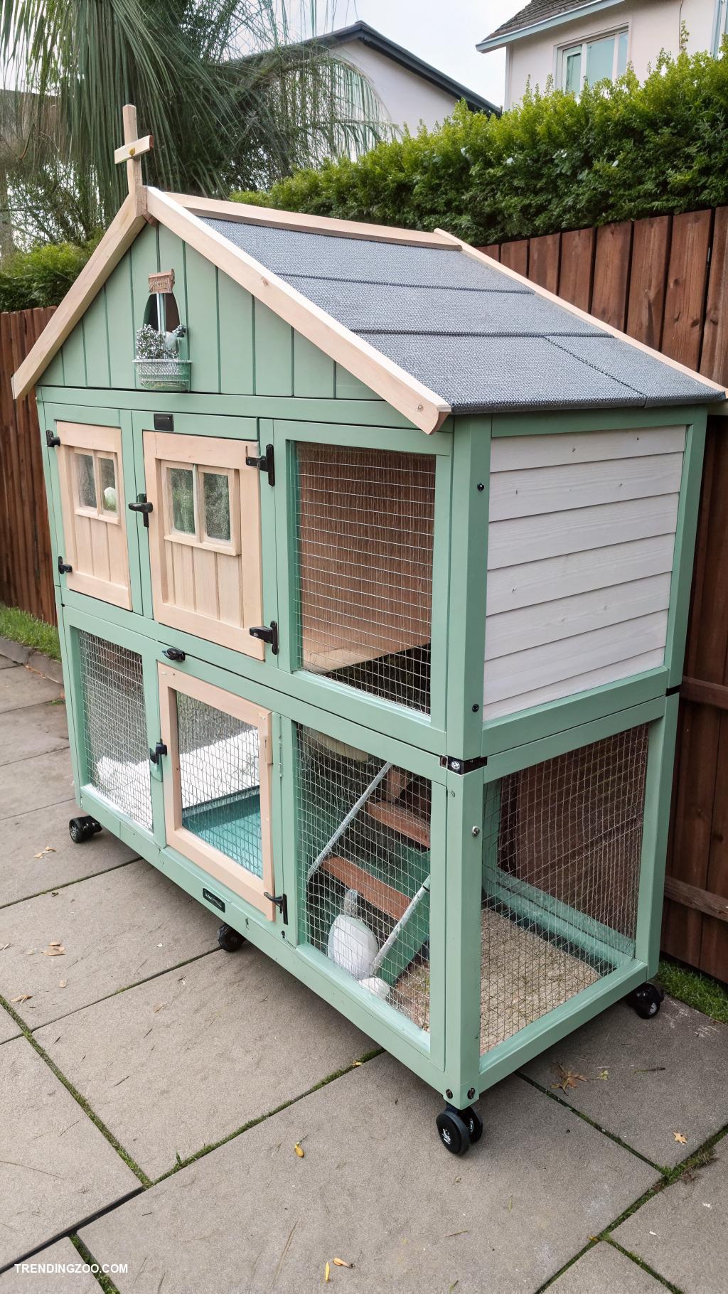 rabbit hutch ideas Portable rabbit hutch on wheels