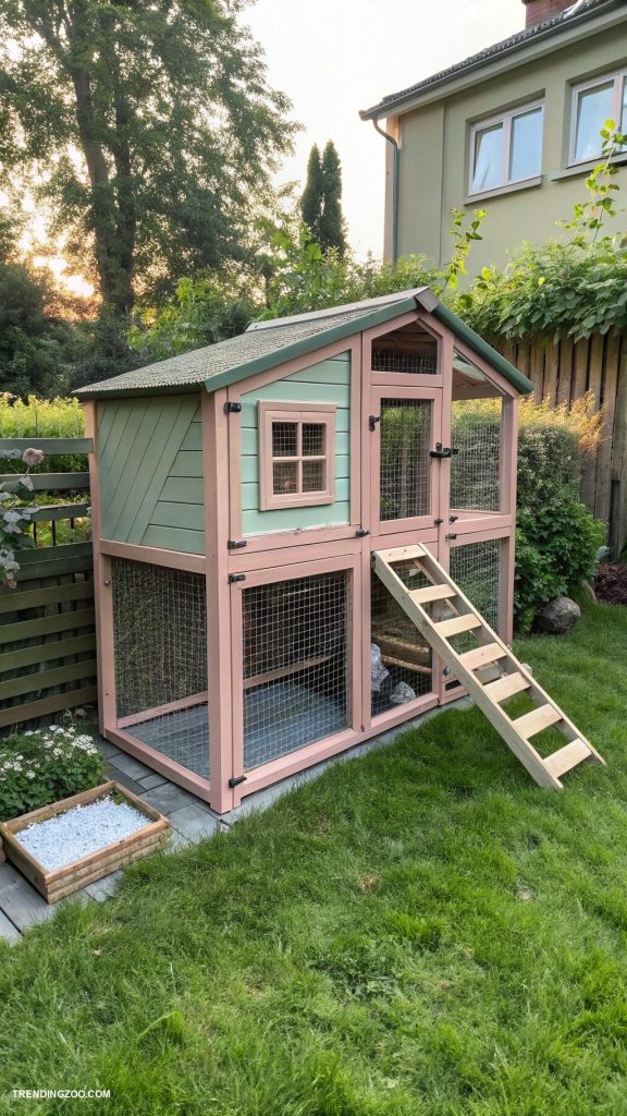 rabbit hutch ideas Rabbit hutch with removable trays for easy cleaning