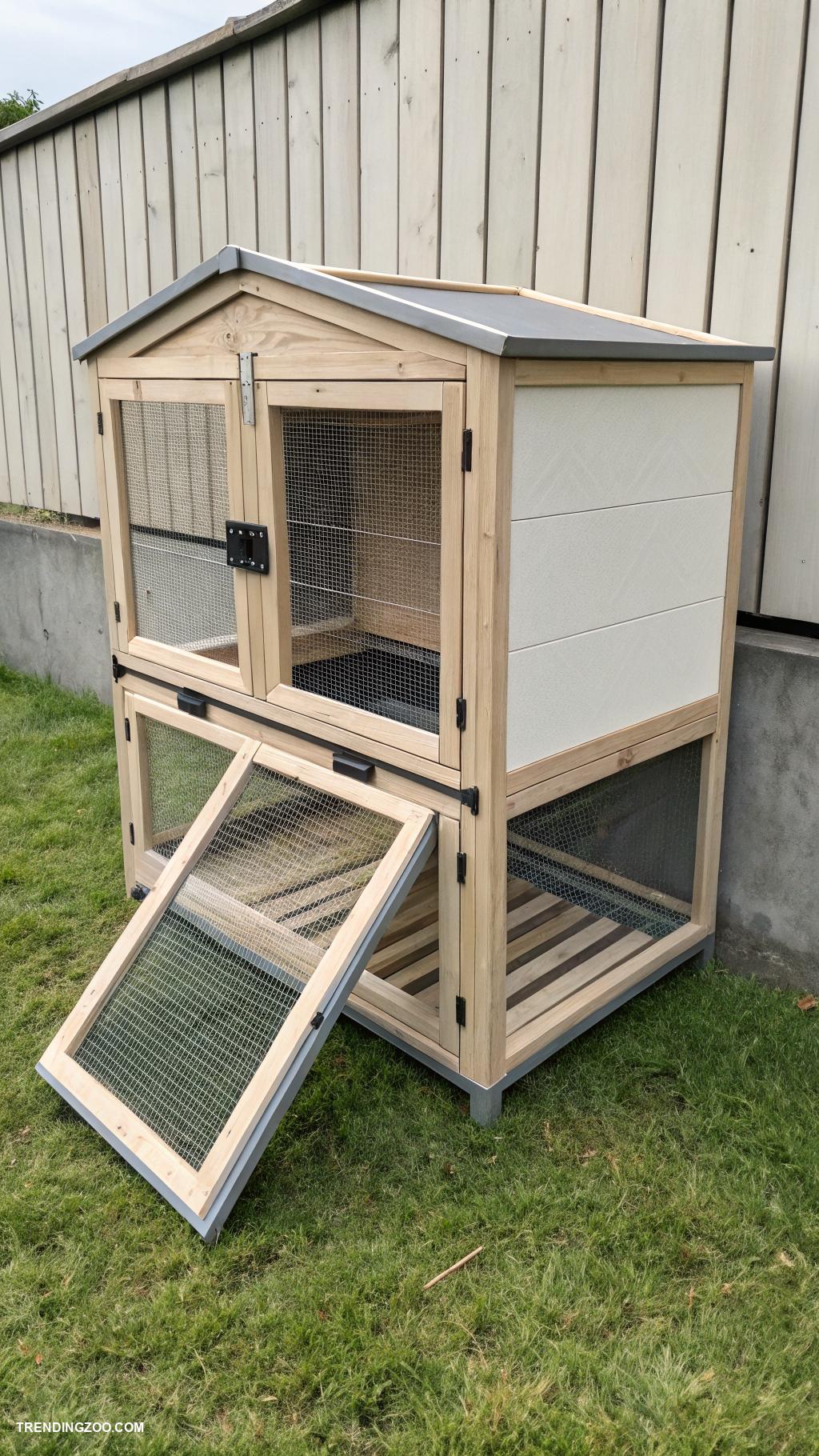 rabbit hutch ideas Space saving collapsible rabbit hutch