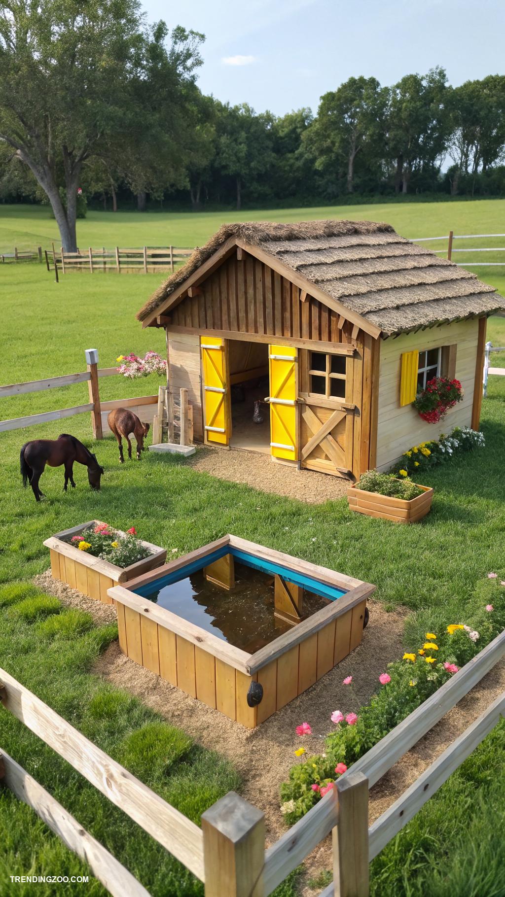 small horse stable Miniature stable for miniature horse breeds