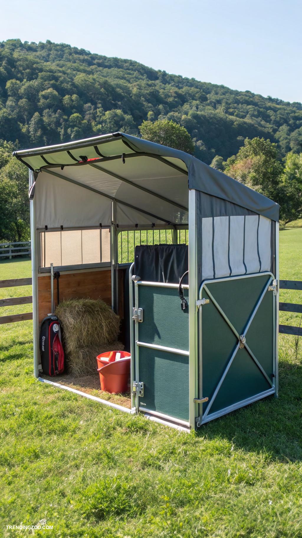 small horse stable Portable horse shelter for traveling riders