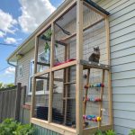 small window catios Framed catio to view the outside
