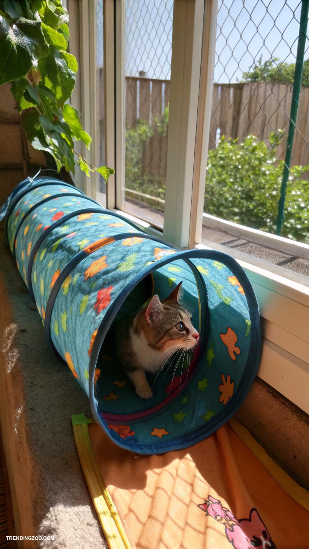 small window catios Mini mesh tunnel for adventure