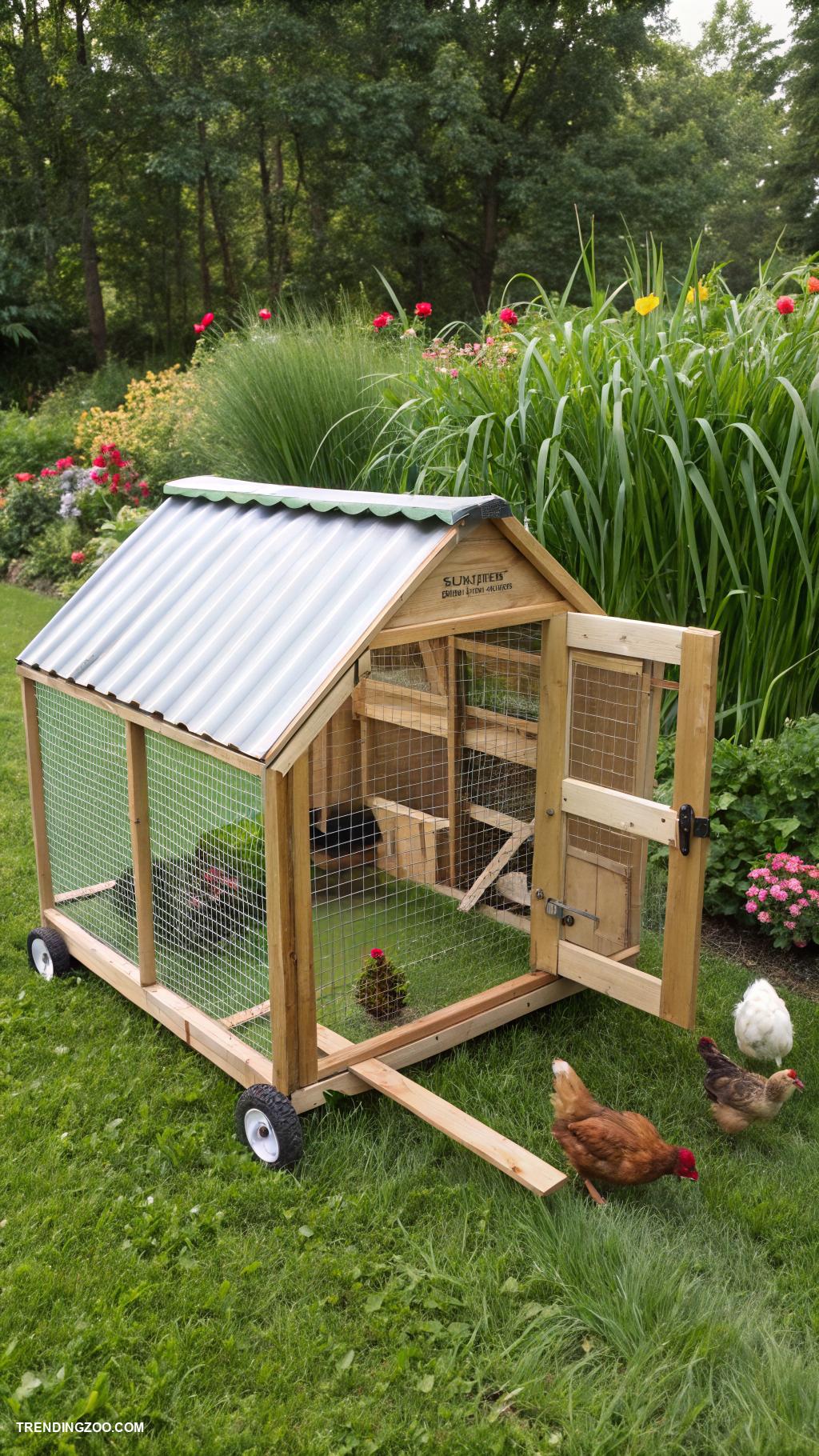 backyard chicken coops Portable chicken tractor for easy movement