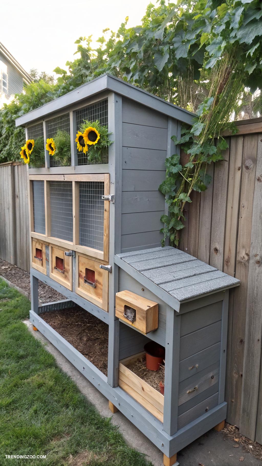 backyard chicken coops Vertical coop designs for small yards