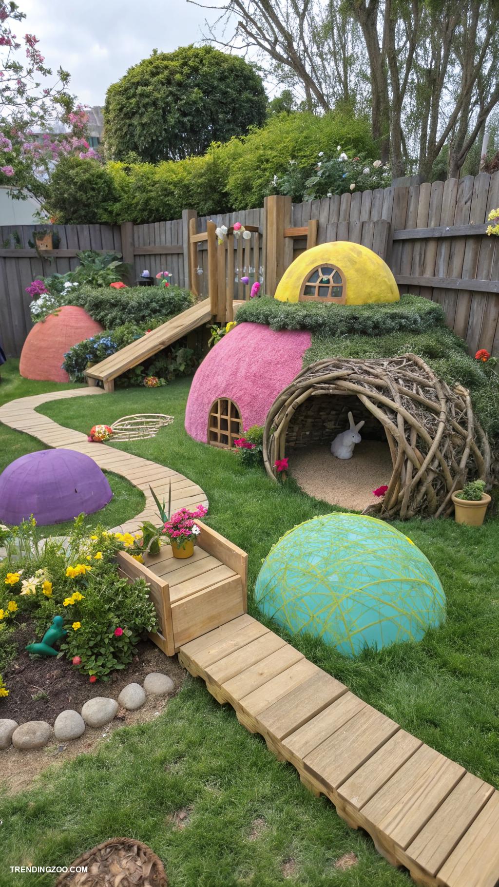 bunny house ideas Bunny playground with obstacle course design