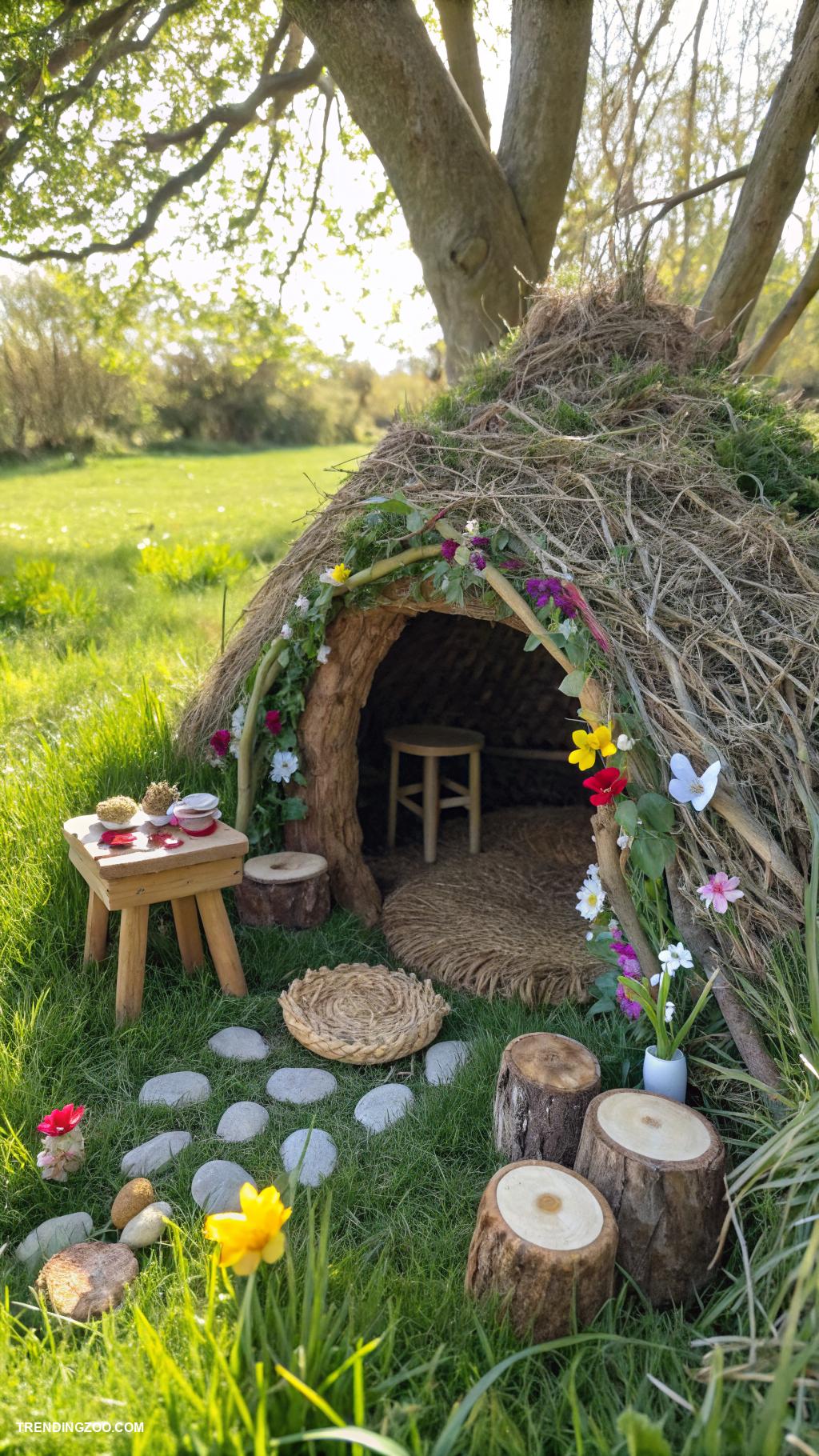 bunny house ideas Themed bunny burrow with natural materials