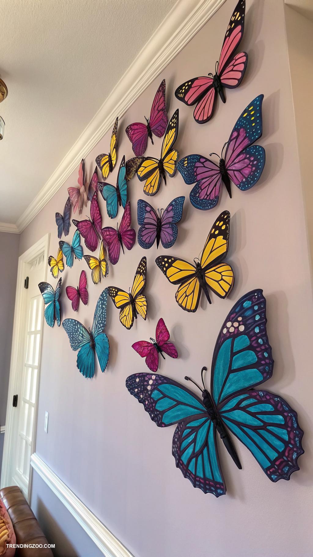 butterfly room decor 3D butterfly wall sculptures for depth