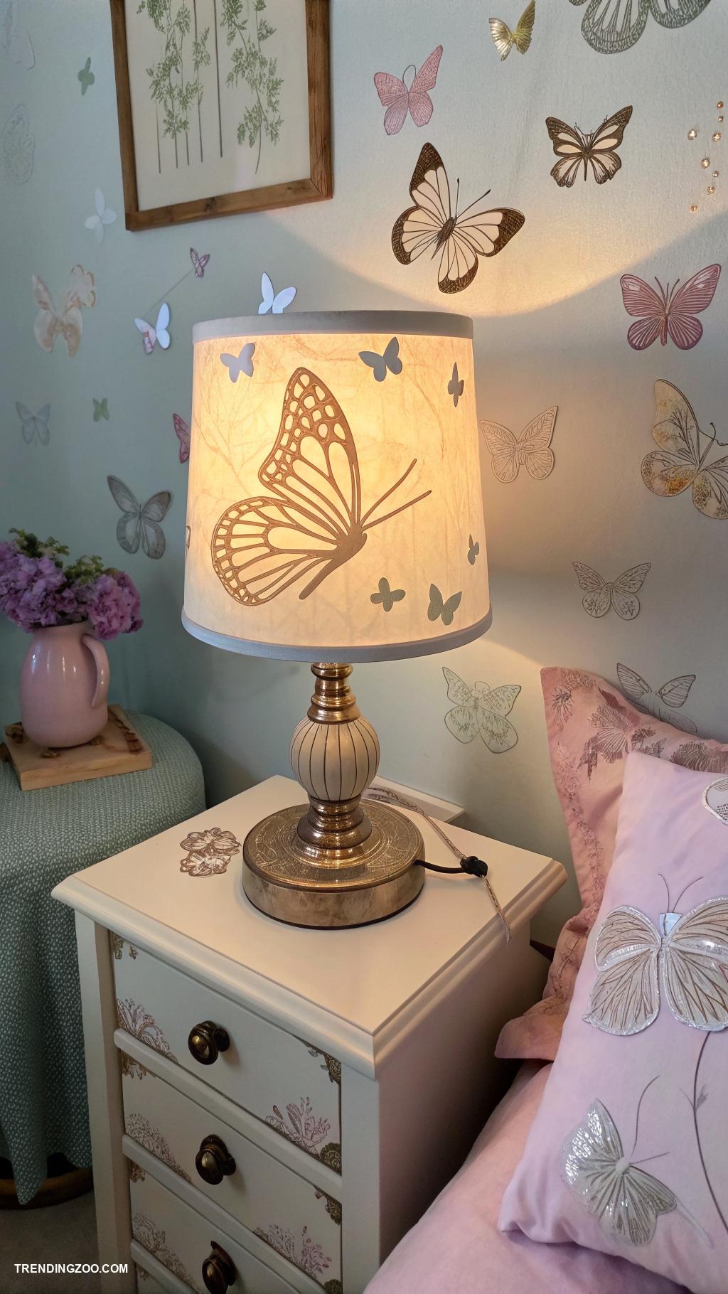 butterfly room decor Enchanted butterfly lamp for soft lighting