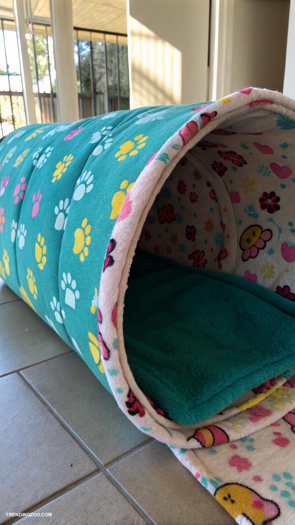 cat cave Soft fabric tunnel cave with fun patterns