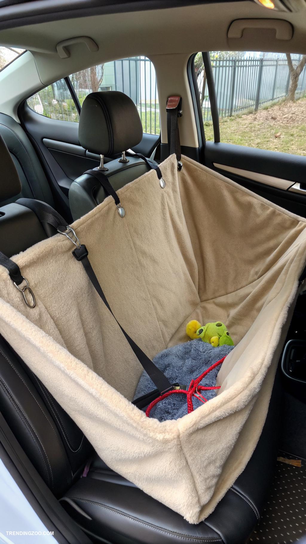 diy dog car seat Fleece lined pet hammock