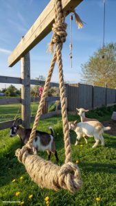 diy goat toys Jute rope swings