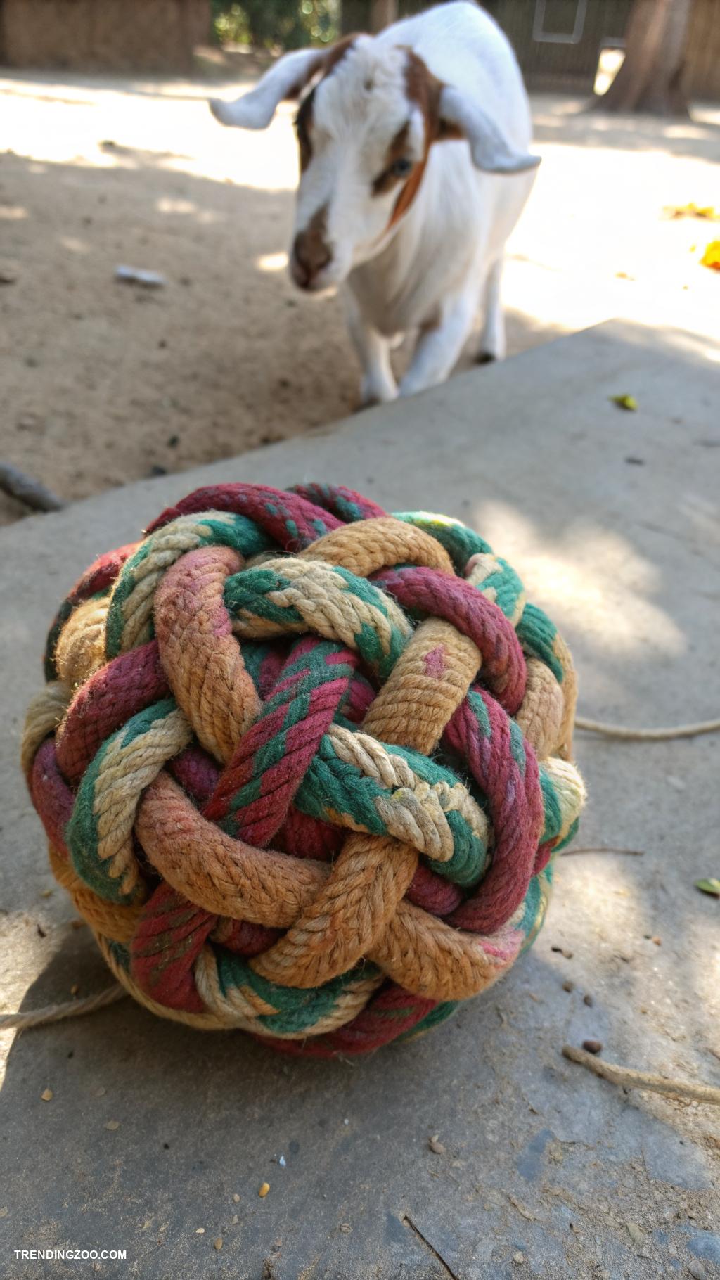 diy goat toys Rope knot ball