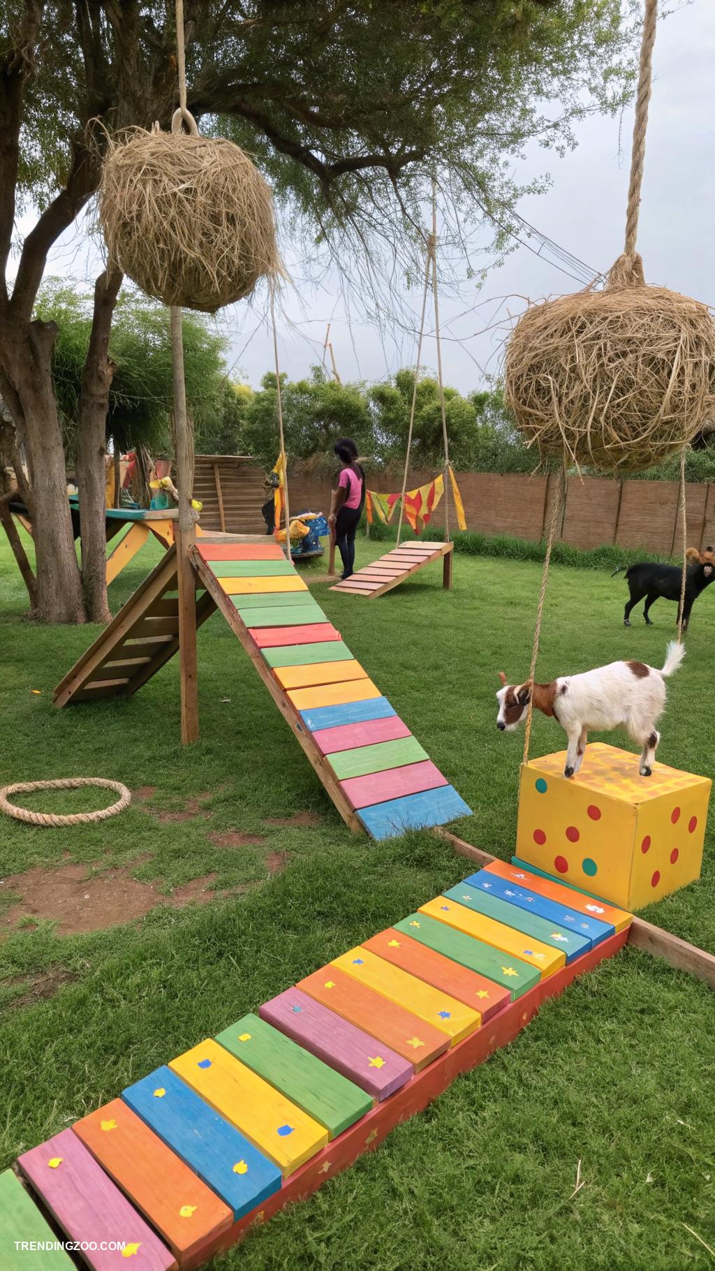 diy goat toys Themed obstacle course