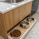 dog feeding area Stylish feeding nook in kitchen