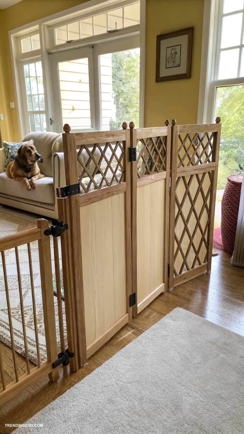 dog gates ideas Double width gate for large openings accessibility