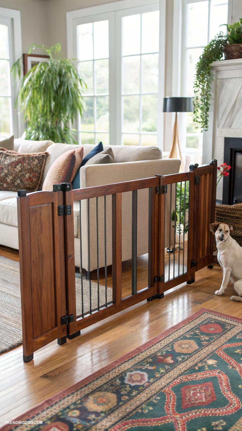 dog gates ideas Freestanding gate for versatile positioning