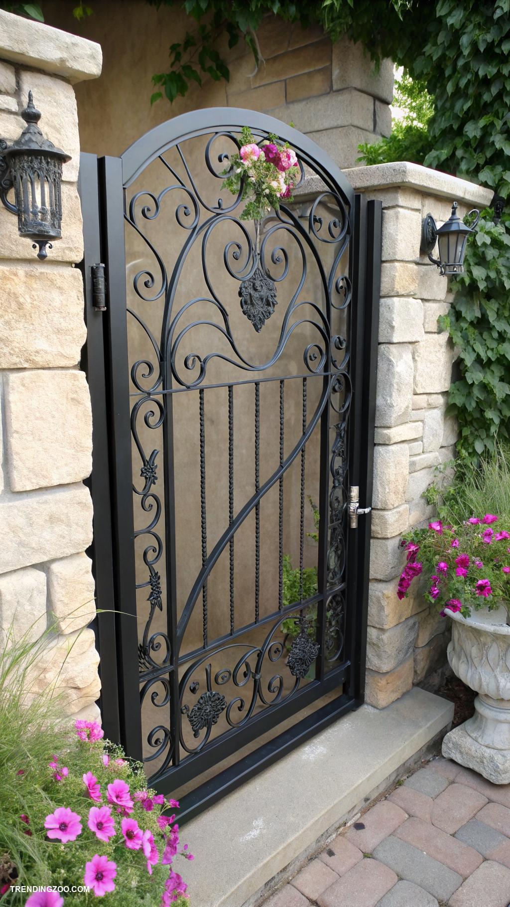 dog gates ideas Stylish iron gate for a decorative touch