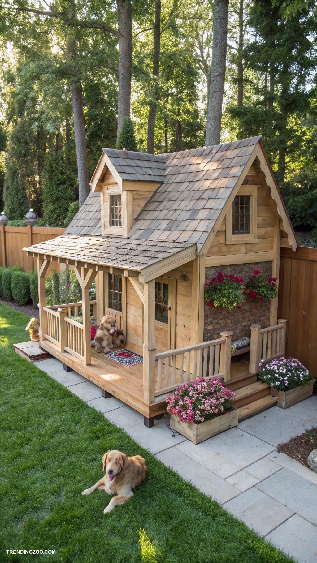 dog places in house Custom dog house in backyard