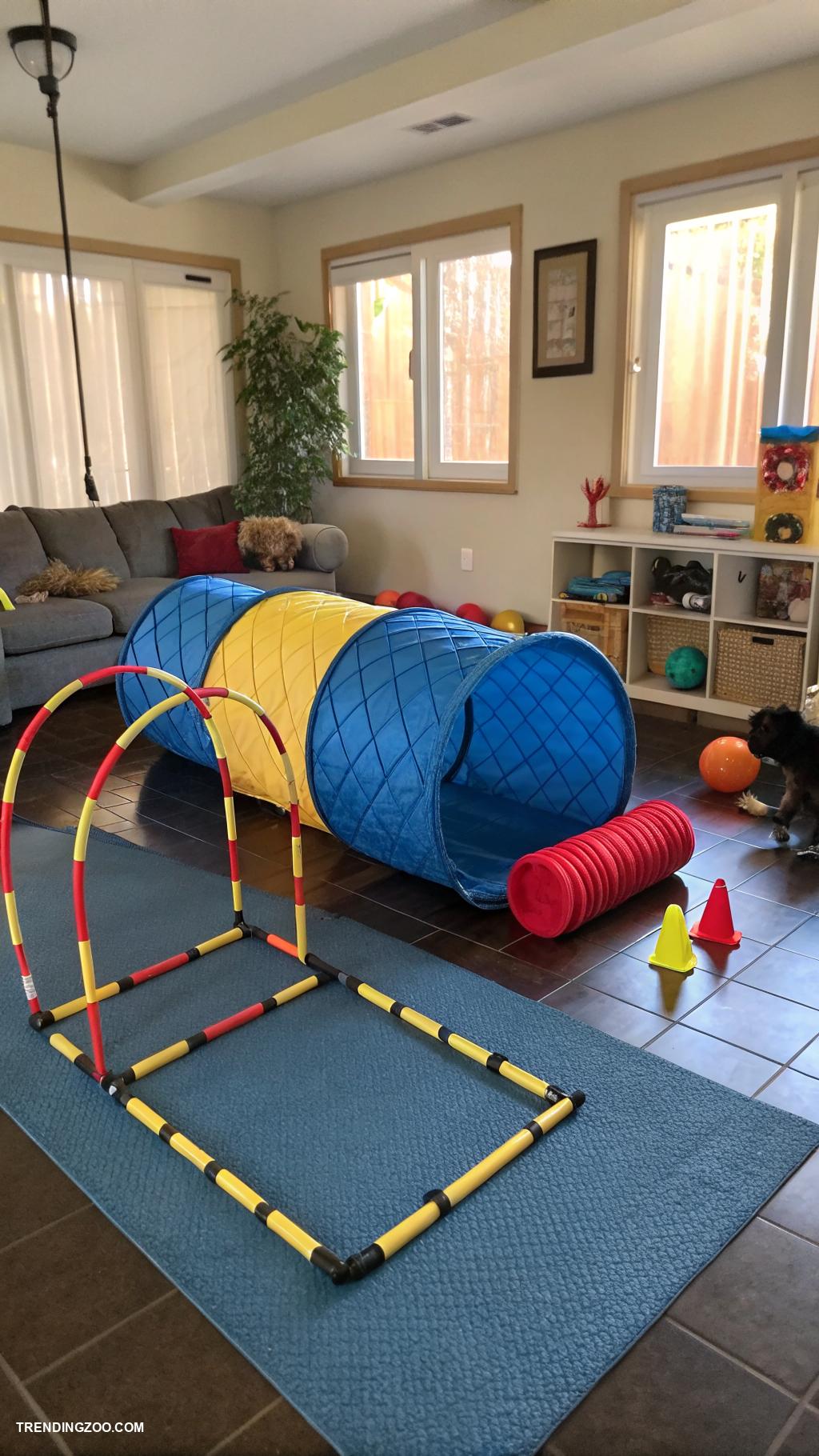 dog places in house Indoor agility course for exercise
