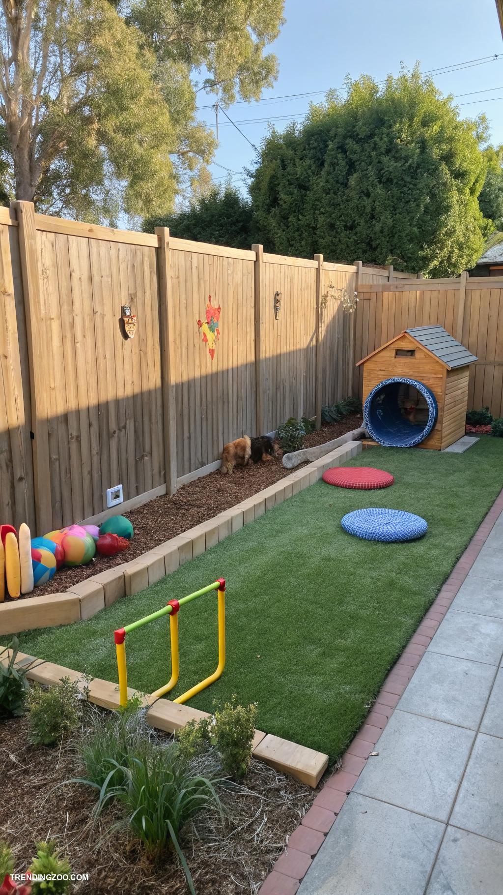 dog places in house Outdoor dog play area with fencing
