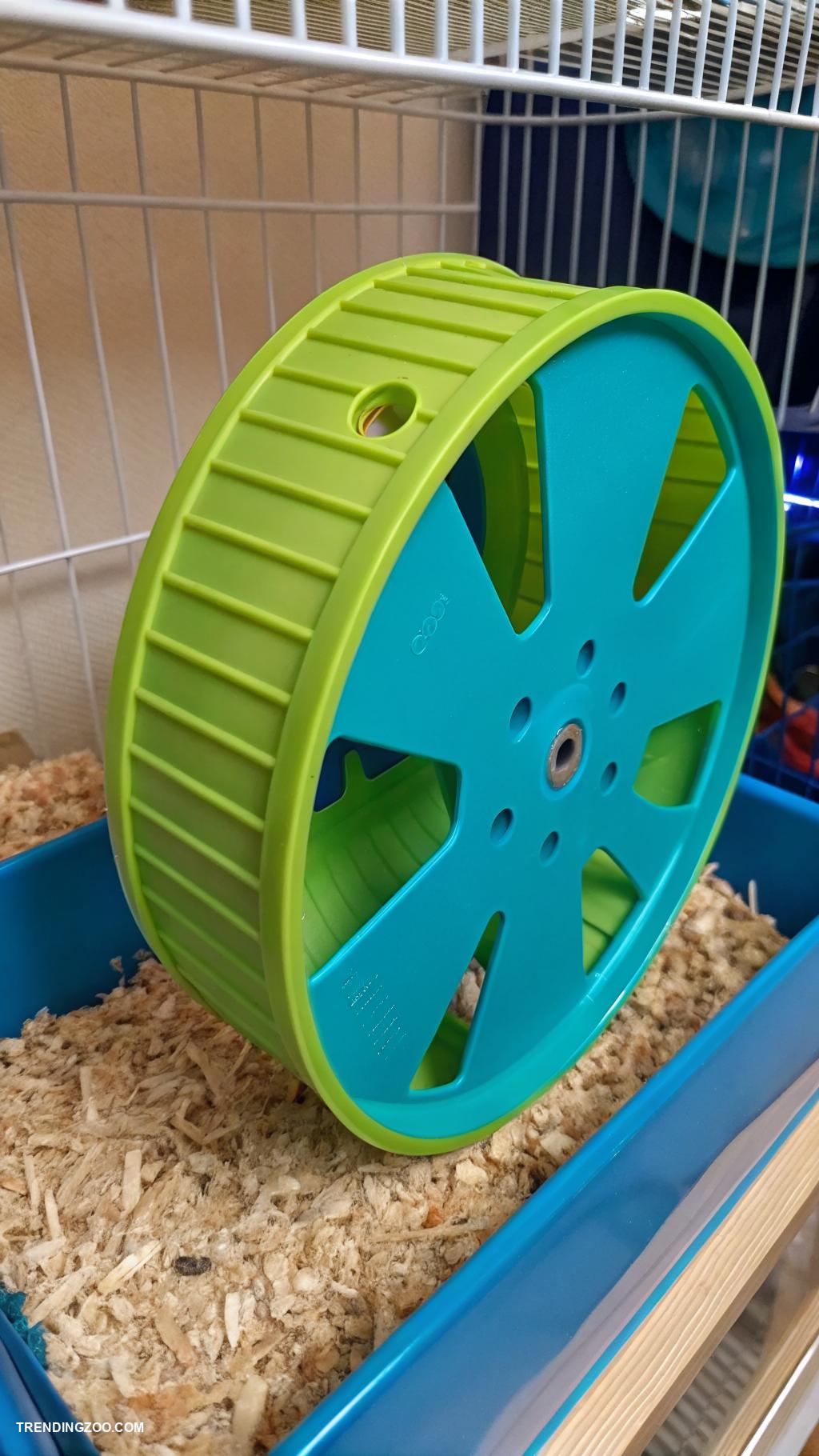 hamster cage setup Exercise wheel with built in safety features