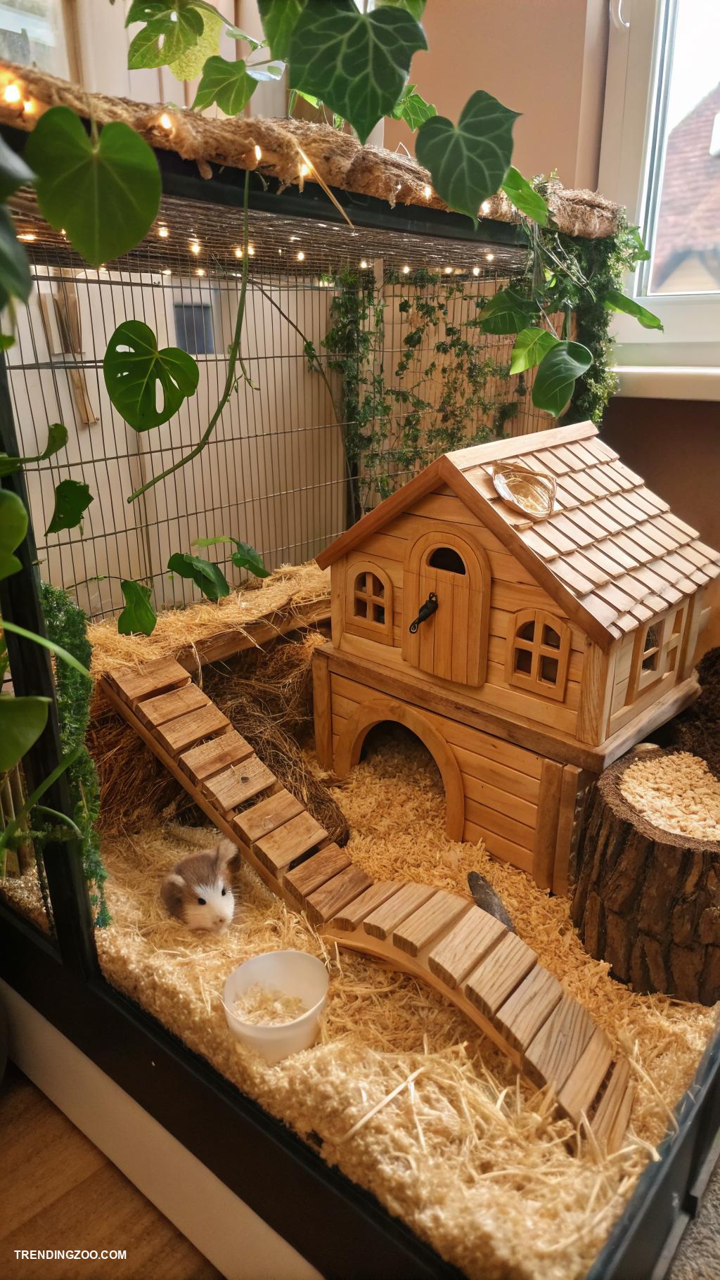 hamster cage setup Themed decor for a cozy environment