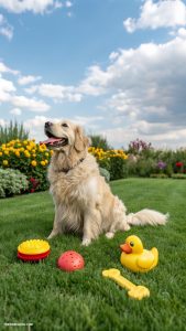pet photo portrait ideas Pets with their favorite toys