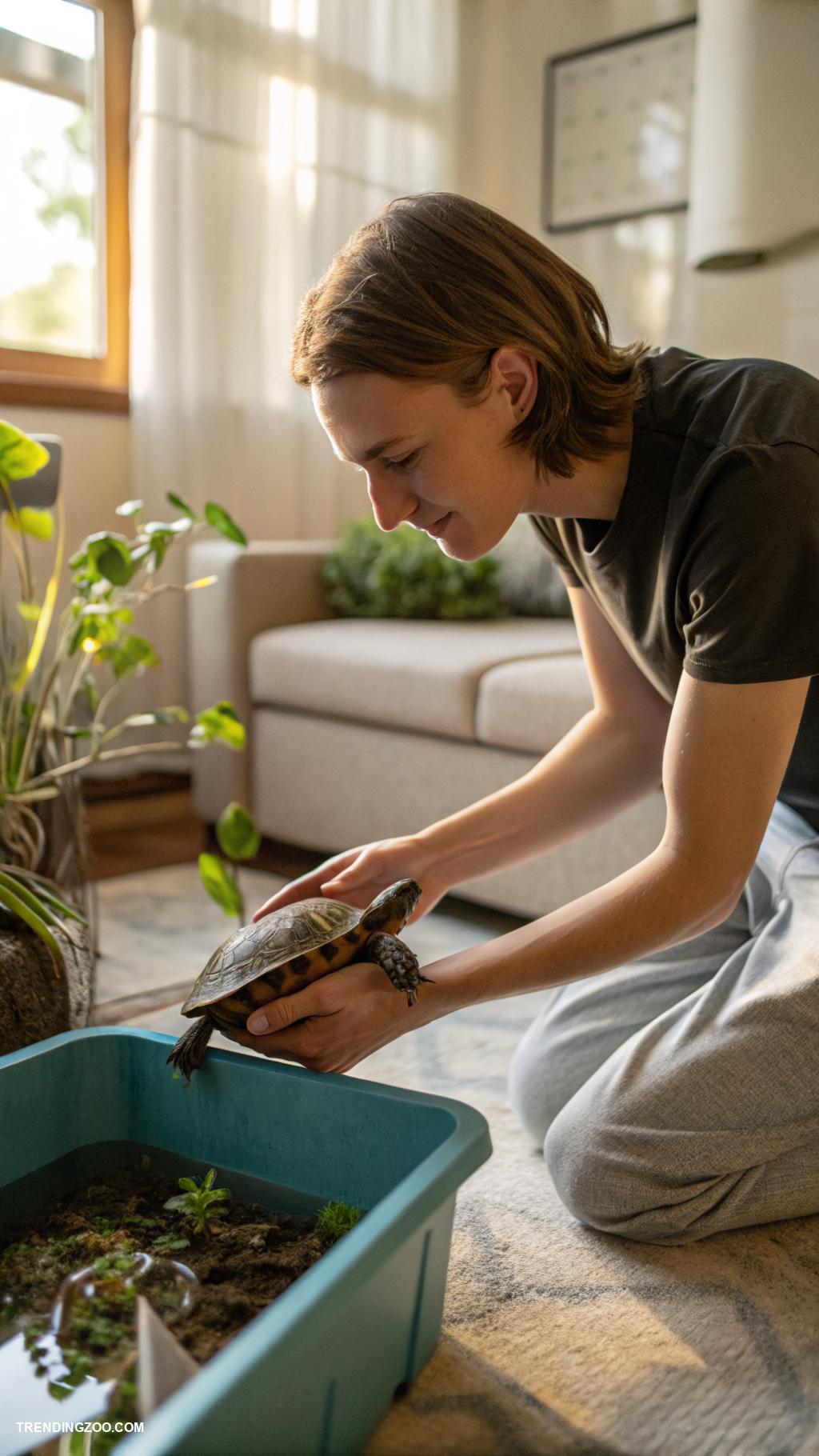 pet turtle Educate on proper turtle handling techniques