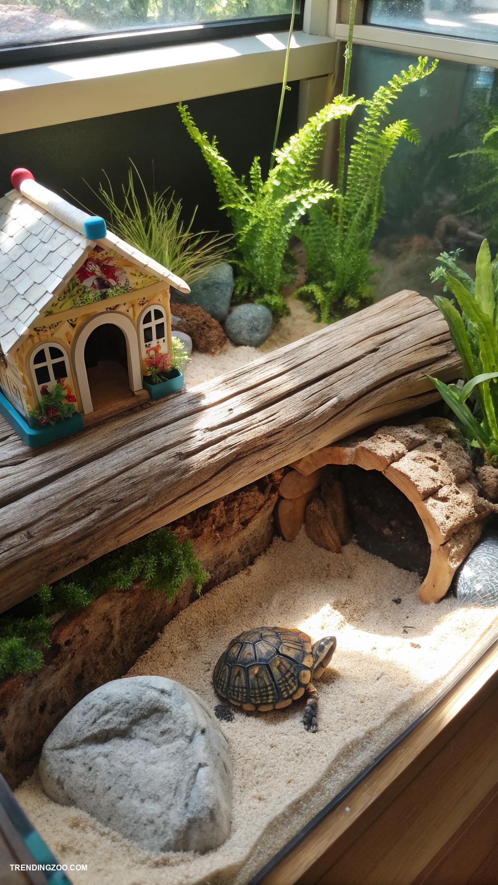 pet turtle Provide hiding spots for security