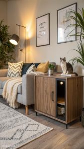ways to hide litter boxes
